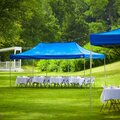 Backyard Pro Courtyard Series 10' x 20' Blue Straight Leg Aluminum Instant Canopy 554ALP10X20B